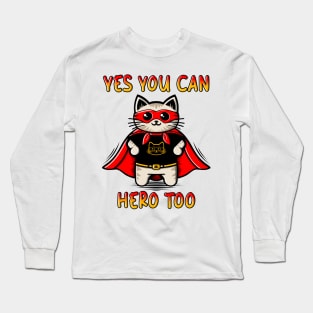 Super Hero Cat Long Sleeve T-Shirt